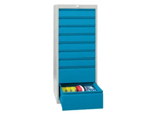 ladekast HxBxD 1000x500x600mm 8laden slot RAL7035 front RAL5012 - 2