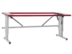 paktafel,HxBxD 690-1090x1200x800mm,T-voet RAL9006,in h. verstelb.