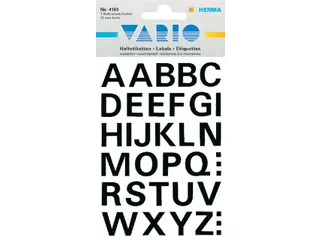 Etiket Herma 4163 15mm Letters A-Z Zwart Folie 36 stuks - 2