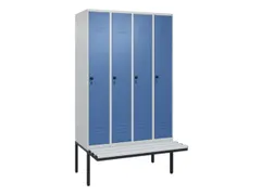 locker voor scheiding van kleding,HxBxD 2120x1200x815mm,4vak