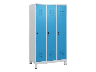 schoollocker,HxBxD 1630x900x500mm,3vak,vak B 300mm,draaigrendel,voeten - 2