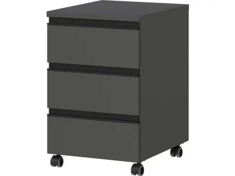 mobiel ladeblok,HxBxD 630x400x500mm,3lade(n),metaal-greeplijst,zwart