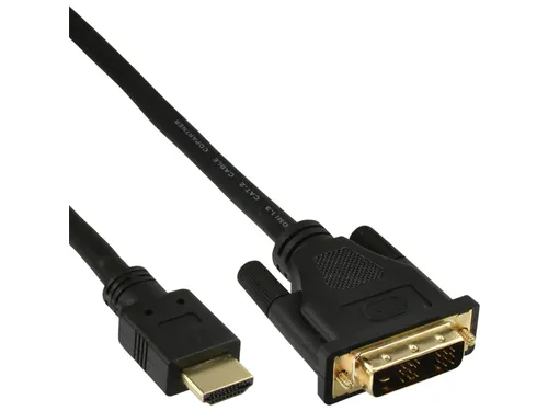 Kabel inLine HDMI DVI 18+1 pin M/M 2 meter zwart
