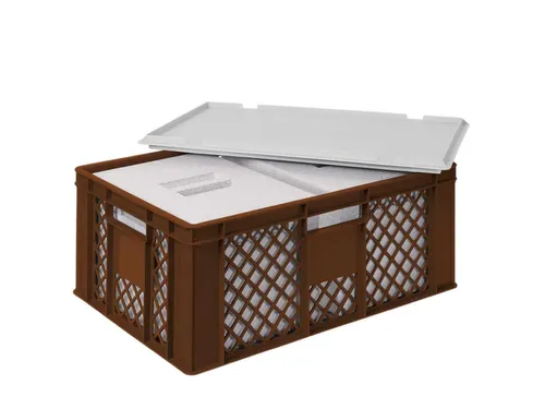 Euronorm-stapelbak,m. 2isoleerboxen,HxLxB 240x600x400mm,43/10,4l,HDPE