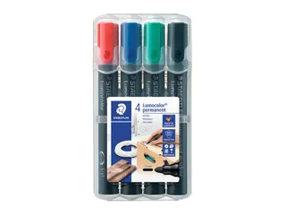 Viltstift Staedtler 352 Lumocolor rond 2mm set à 4 stuks assorti - 1