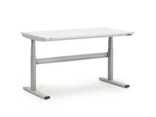 ESD-montagetafel,HxBxD 630-1270x1500x800mm,blad gelamineerd grijs - 1