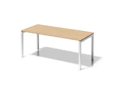 bureau HxBxD 740x1800x800mm blad esdoorn 4-voeten verkeerswit