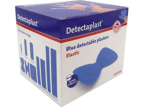 Detectaplast 8245 vlinder textielpleister elastisch blauw 50 stuks