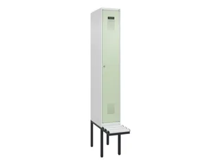 locker met bank,HxBxD 2120x300x815mm,1vak,vak B 300mm,cilinderslot - 2
