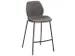 tabouret de bar assise H 650mm assise tissu anthracite chiné