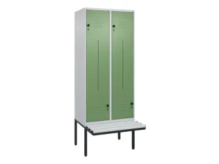 Z-garderobekast,HxBxD 2120x800x815mm,4vak,vak B 400mm,draaigrendel - 1