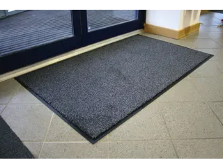 schoonloopmat,HxLxB 9x850x600mm,moeilijk ontvlambaar,nylon,zwart/staal - 3