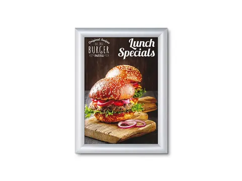 Kliklijst Scritto A4 Rechte Hoeken 25mm Zilver Aluminium / Kunststof