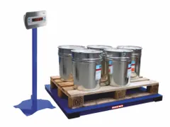 vloerweegschaal,platform BxD 1500x1250mm,plaatstaal poedercoat.