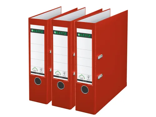 Leitz 180° Ordner 1010 80mm A4 PP Rood 3 stuks
