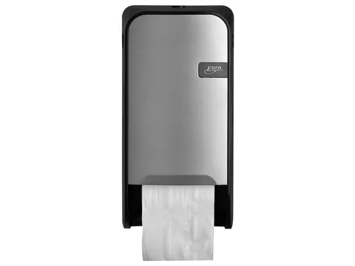 Toiletpapierdispenser Quartzline Q1 systeemrol duo zilver 441091