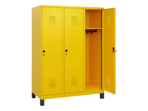 schoollocker,HxBxD 1630x1200x500mm,3vak,vak B 400mm,draaigrendel