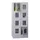lockerkast,HxBxD 1518x600x500mm,2x4vakken,RAL7035,front RAL7035