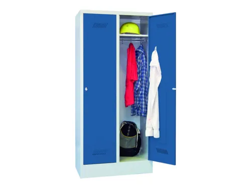locker,HxBxD 1850x800x500mm,2vak,vak B 400mm,RAL7035,front RAL5010