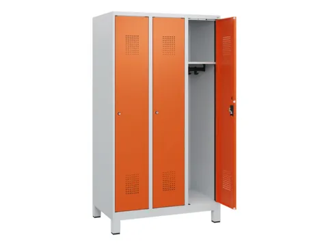 schoollocker,HxBxD 1630x900x500mm,3vak,vak B 300mm,cil.-slot,voeten
