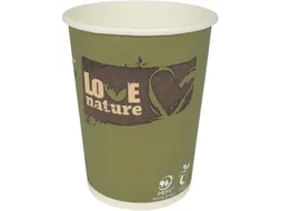 Drinkbeker Bio-karton Love Nature 200ML Pak van 50 Stuks