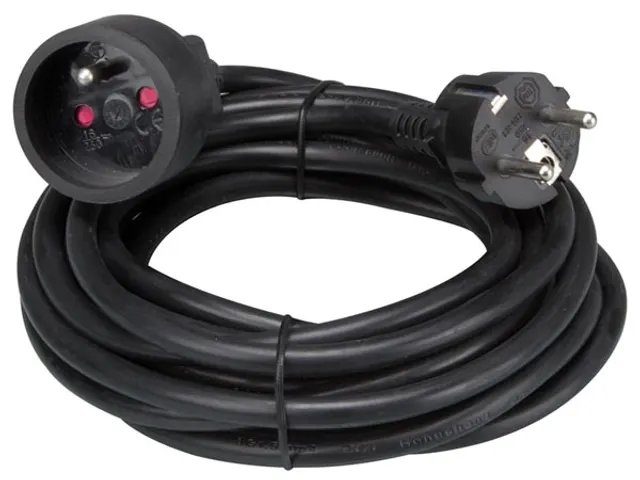 Verlengkabel - 5m - Zwart - 3G1.5 - Penaarde