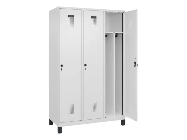 locker voor scheiding van kleding,HxBxD 1950x1200x500mm,3vak