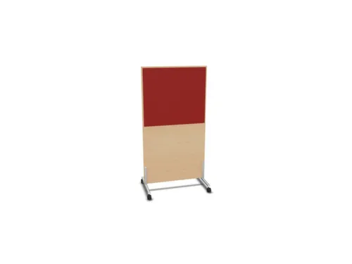 scheidingswand,HxB 1545x800mm,NE-esdoorn,BN4011-rood
