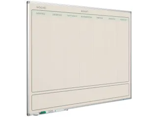 Weekplanner Elegance Duits softline profiel 8mm 90x120cm aluframe - 1