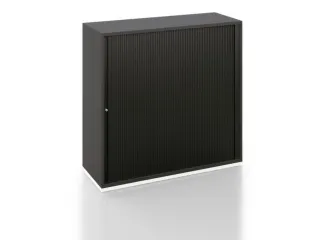Jaloeziedeurkast 1200x1200x450mm Sokkel Kleur Wit Decor Eiken-Mocca - 2