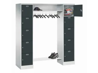 personeelsgarderobe cil.slot 1950x1700x500mm 2x5 vakken 400mm RAL7016 - 1