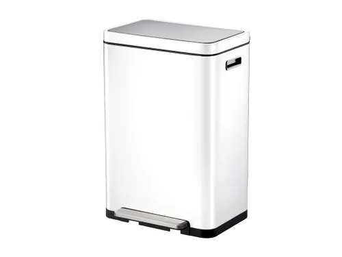 X-Cube pedaalemmer 45 Liter Wit Mat RVS