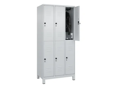 dubbeldekse locker,HxBxD 1950x900x500mm,3x2vak.,vak B 300mm