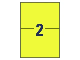 Avery weerbestendig etiket A4 210x148mm Geel 40 stuks - 3