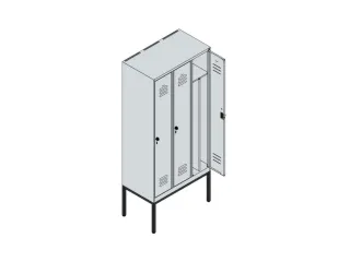 locker voor scheiding van kleding,HxBxD 2120x900x500mm,3vak - 3