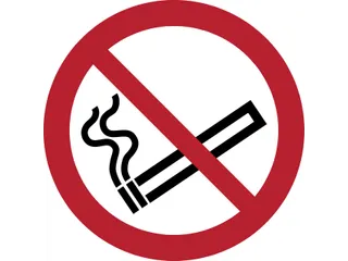 Pictogram bordje Djois Rookverbod Ø200mm rood - 1