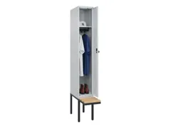 locker met bank,HxBxD 2120x300x815mm,1vak,vak B 300mm,draaigrendel