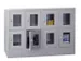 armoire multicases,HxlxP 855x1200x500mm,RAL7035,face avant RAL6011