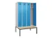 locker met bank,voor scheiding van kleding,HxBxD 2120x1200x815mm,4vak