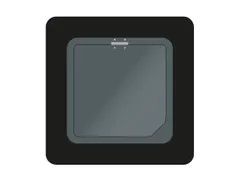 Circulaire Afvalbak BrickBin met klepdeksel 65 Liter Zwart Grijs