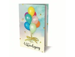 Interstat Uitnodiging Ballonnen PK 875 Set van 6 kaarten + enveloppen