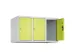 opzetkast,v. locker,3vak.,vak B 300mm,HxBxD 500x900x500mm,cilinderslot