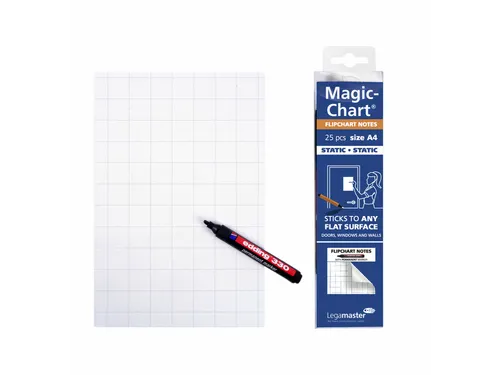 Legamaster Magic-Chart notes flipchart folie A4 20x30cm Wit 25 vel