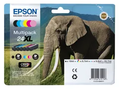 Inkcartridge Epson 24xl T2438 Foto Zwart + 5 Kleuren Hd C13T24384011