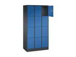 lockerkast,HxBxD 1950x920x500mm,3x4vakken,cil.-slot,sokkel