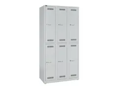 Dubbeldekse garderobekast,HxBxD 1850x900x500mm,3x2vak.,vak B 300mm