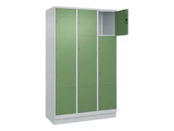 lockerkast,HxBxD 1950x1200x500mm,3x4vakken,vak B 400mm,cil.-slot