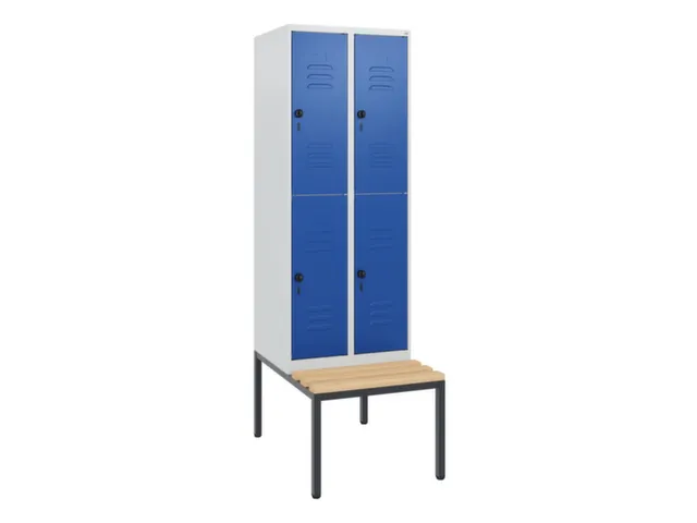 Dubbeldekse dekenkist,HxBxD 1950x600x815mm,2x2vak.,vak B 300mm