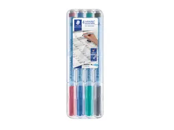 Viltstift Staedtler OHP Lumocolor 305 Non Perm. Correct F set à 4st