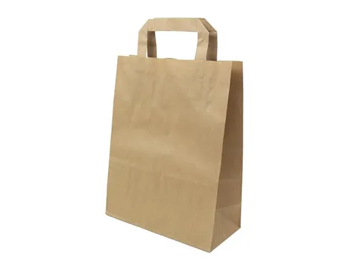 Papieren zak Kraft met Handvat 28x22cm 70 Gram 250 Stuks